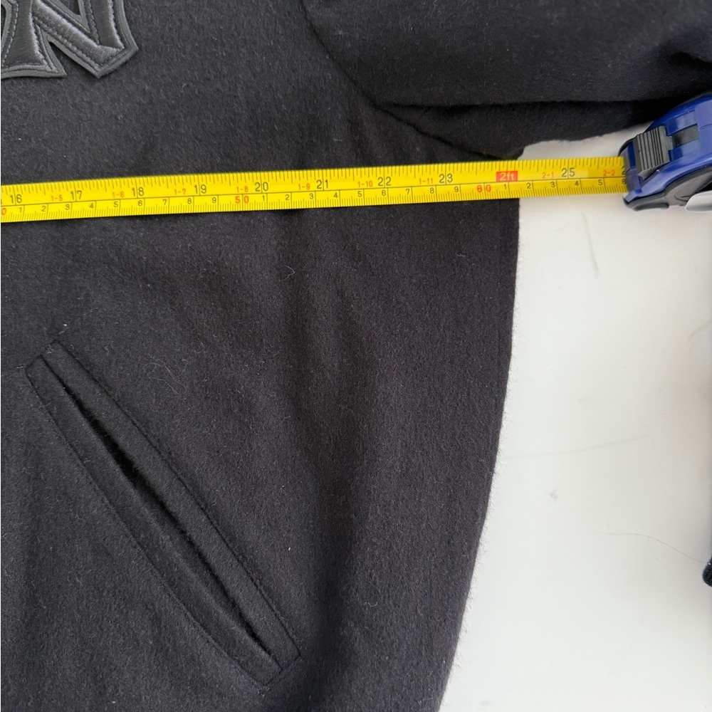 ‼️SOLD ‼️Ralph Lauren Men Yankees Cashmere Jacket Medium M Black Purple Labe - Picture 4 of 15